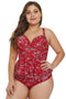 Moulded Cups Peplum Plus Size Bikini